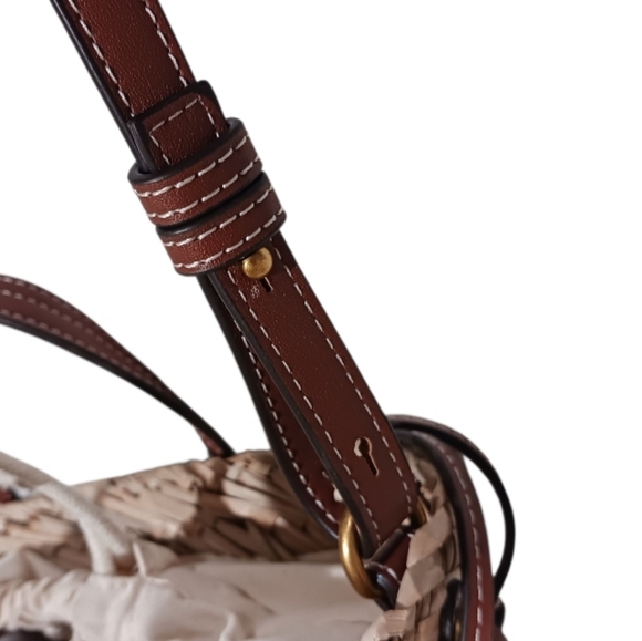 House Of Harlow Seaweed Canvas Convertible Bucket Bag - Picture 5 of 13